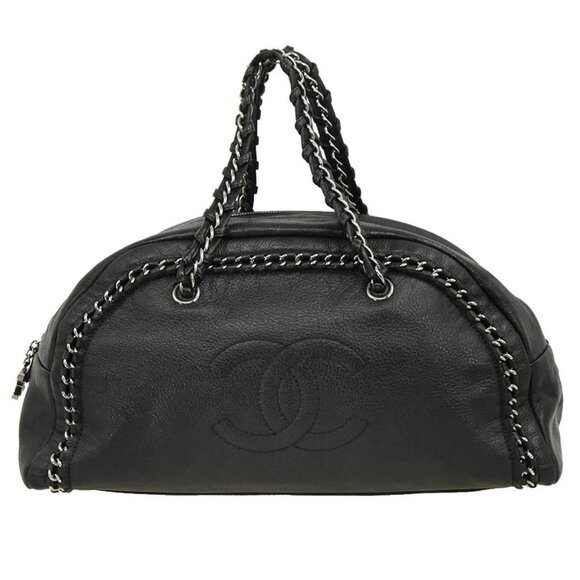 Chanel Black Calfskin Luxury Line Bowling Bag - Picture 1 of 13